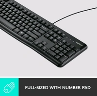 Logitech MK120 Wired USB Keyboard and Mouse - Black