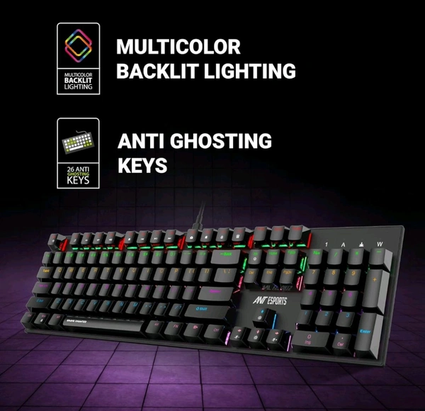 Ant Esports MK3200 V2 Wired Mechanical RGB Backlit Gaming Keyboard