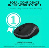 Logitech M185 Wireless USB Mouse - Gray