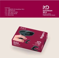 Fingers  FINGERS 2D-QuickScan WL5 Wireless Barcode Scanner - Black