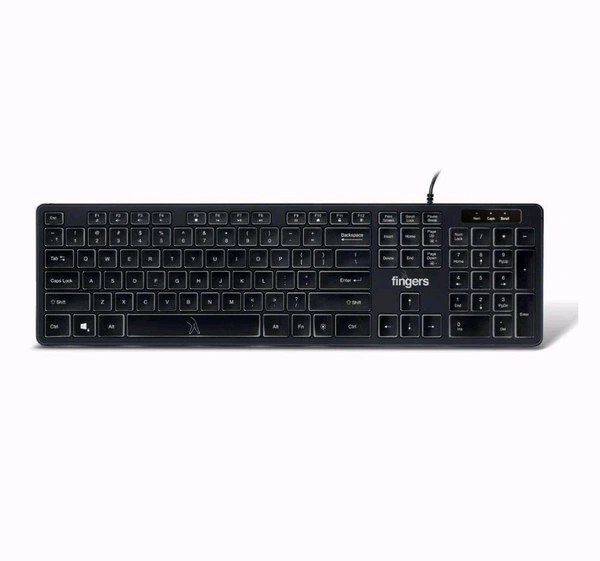 Fingers  FINGERS Magnifico Moonlit Wired USB Keyboard 