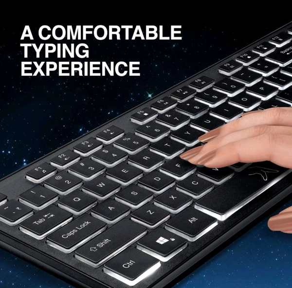 Fingers  FINGERS Magnifico Moonlit Wired USB Keyboard 