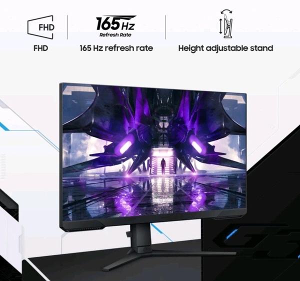 SAMSUNG  Samsung LS24AG322NWXXL Odyssey G3 24 Inch (60cm) FHD, 165 Hz, 1Ms Flat LED Gaming Monitor - Black