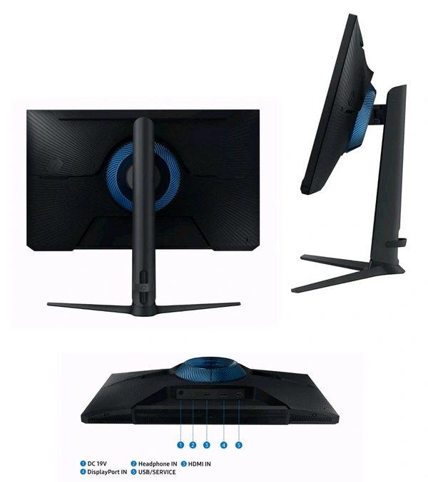 SAMSUNG  Samsung LS24AG322NWXXL Odyssey G3 24 Inch (60cm) FHD, 165 Hz, 1Ms Flat LED Gaming Monitor - Black