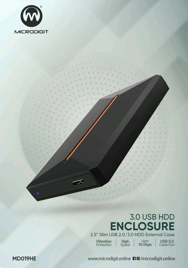 Microdigit MD019HE 3.0 Hard disk Enclosure - Black