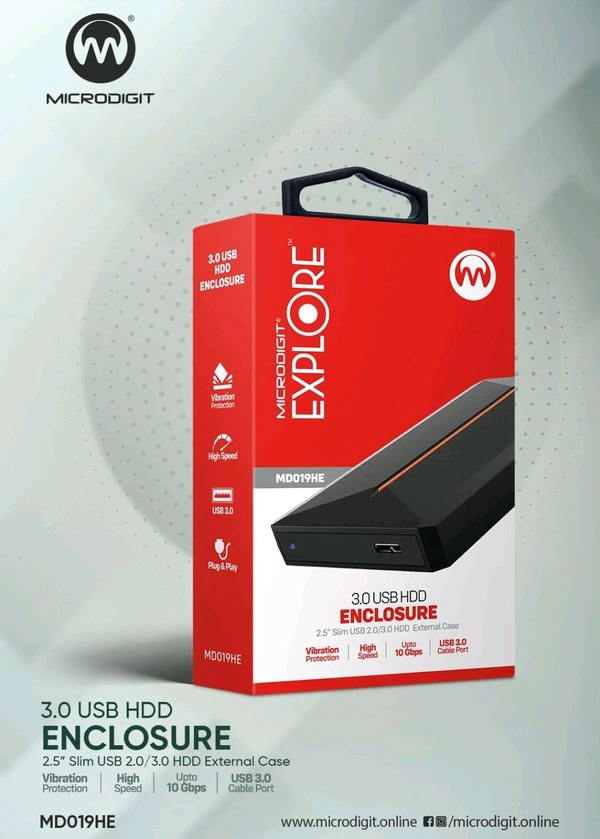 Microdigit MD019HE 3.0 Hard disk Enclosure - Black