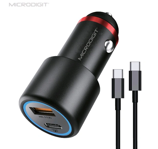 MICRODIGIT  Microdigit DCC113T 38w PD Type-C Car Charger  - Black