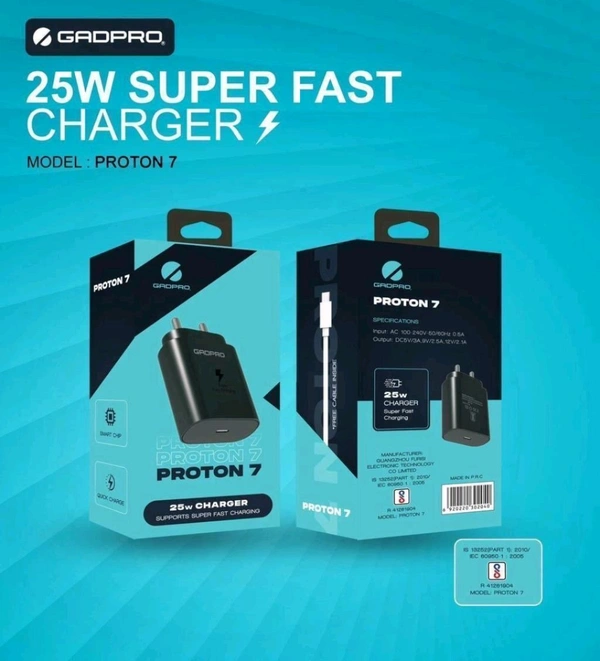 GADPRO  Gadpro PROTON 7 25W Type-C to C Charger - Black