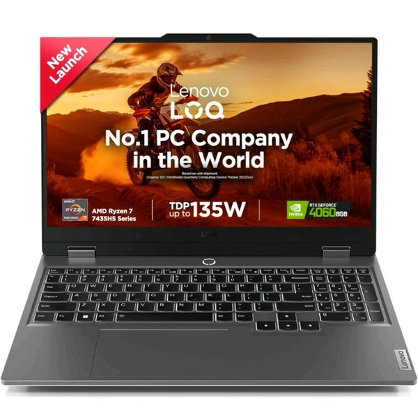 LENOVO  Lenovo LOQ AMD Ryzen 7 7435HS 15.6" (24GB/512GB SSD/Win 11/NVIDIA RTX 4060/8GB Graphics) 144Hz FHD IPS Gaming Laptop