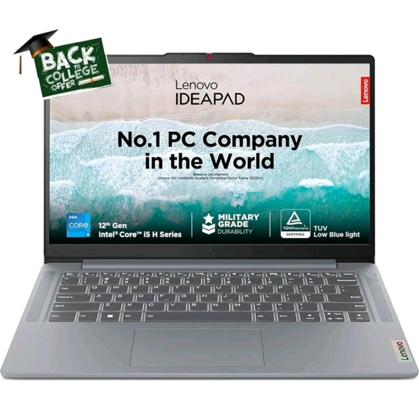 LENOVO  Lenovo IdeaPad Slim 3 Laptop 83EQ005TIN Intel Core i5-12450H, 8GB Ram 512GB SSD, 14" FHD TN Display, Intel UHD Graphics, Windows 11 - Gray