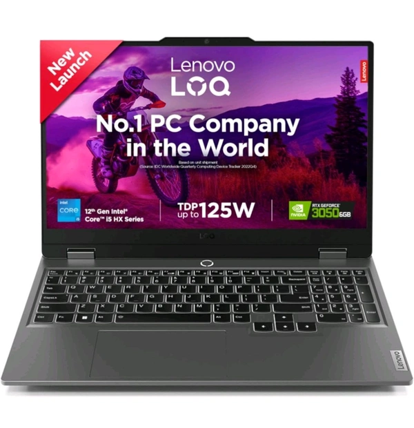 LENOVO Lenovo LOQ 2024 83GS003NIN 12th Gen Intel Core i5-12450HX 15.6" 144Hz (16GB/512GB SSD/NVIDIA RTX 3050 6GB Graphics/Win 11 FHD IPS Gaming Laptop - Gray