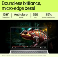 HP 15 13th Gen Intel Core i5-1334U, 8GB DDR4, 512GB SSD (Win 11, Office 21, Anti-Glare, 15.6-inch), FHD Laptop, Intel UHD Graphics - Silver