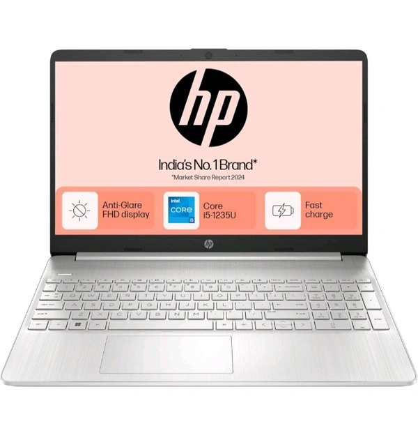 HP 15s, 12th Gen Intel Core i5-1235U, 8GB DDR4, 512GB SSD, (Win 11, Office 21, 15.6" FHD Laptop, Intel UHD Graphics - Silver