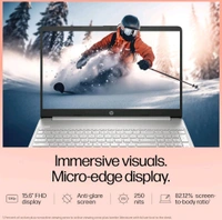 HP 15s, 12th Gen Intel Core i5-1235U, 8GB DDR4, 512GB SSD, (Win 11, Office 21, 15.6" FHD Laptop, Intel UHD Graphics - Silver