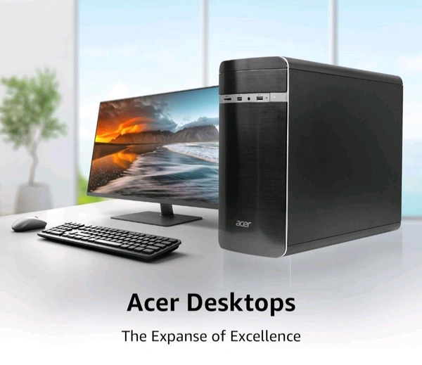 ACER COMPUTER ACER  (I3/12100/16GB/512SSD/DOS) UD.30KSI.0JK/5 Year Warranty  - Black