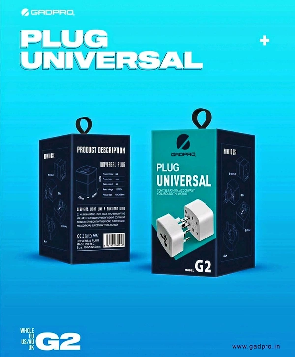 GADPRO Gadpro G2 Universal Travel Plug Adapter  - White