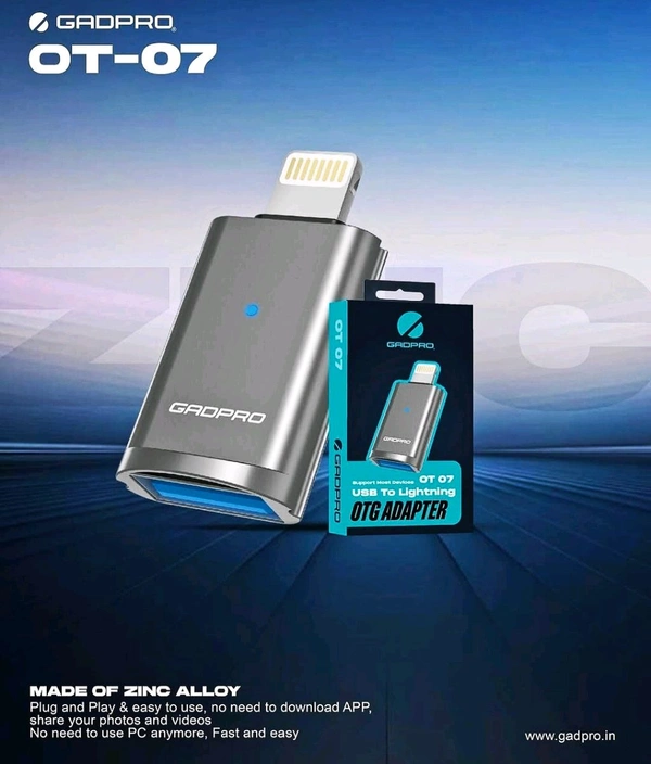 GADPRO  Gadpro OT07 USB to Lightning OTG Adapter
