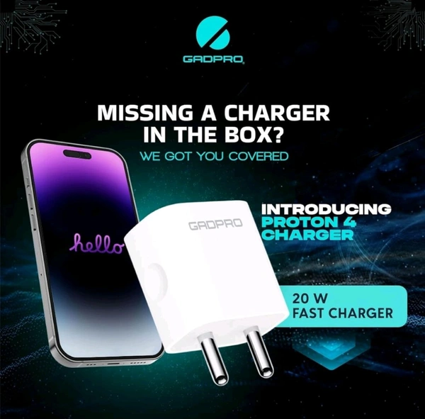 GADPRO  Gadpro PROTON 4 20W Type-C to Lightning PD Charger  - White