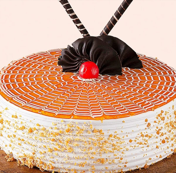 Flavoursome Butterscotch Cake - Half Kg, Eggless
