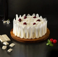 Delicious White Forest Cake - Half Kg, Eggless