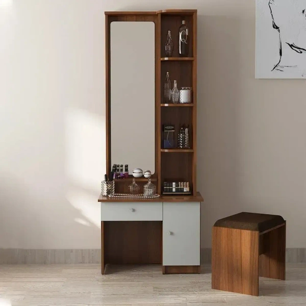 Dressing table with stool