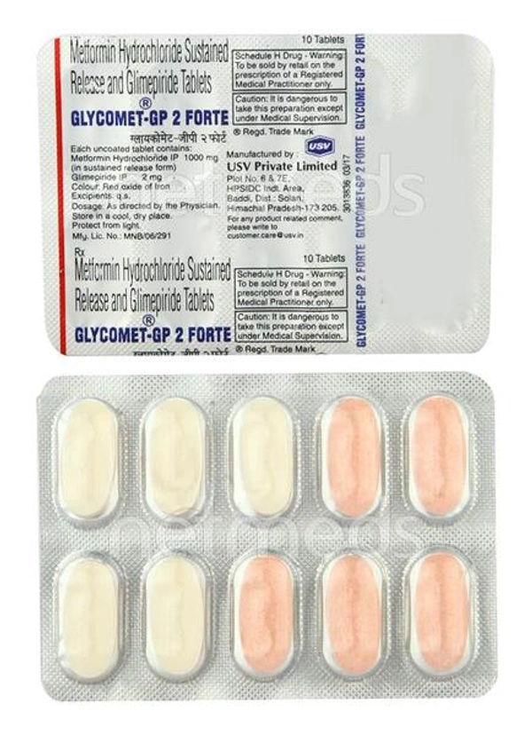 GLYCOMET GP 2 FORTE - 10TAB