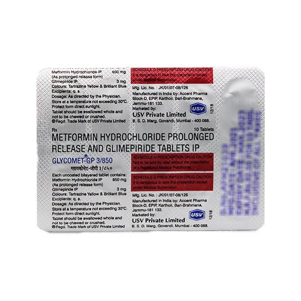 GLYCOMET GP 3/850 - 10TAB