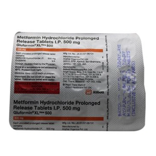 GLUFORMIN XL 500MG - 15TAB