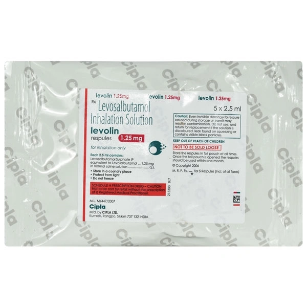 LEVOLIN 1.25 RESPULES - 2.5ML