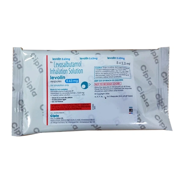 LEVOLIN 0.63 RESPULES - 2.5ML