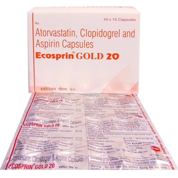 ECOSPRIN GOLD 20MG - 15CAP