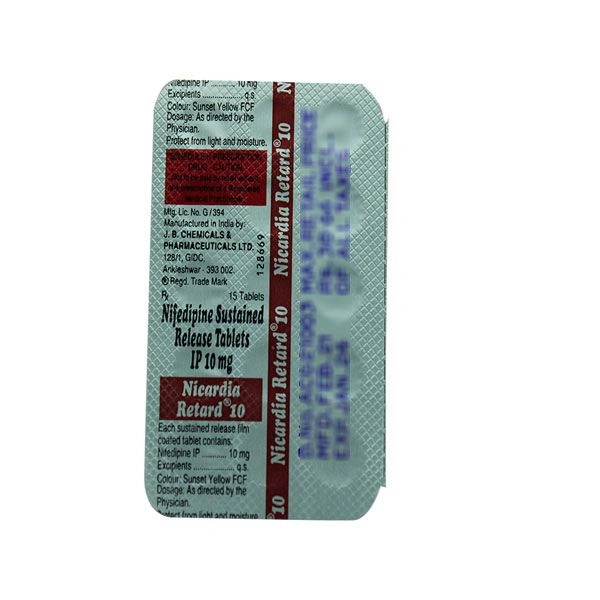 NICARDIA RETARD 10MG - 15TAB