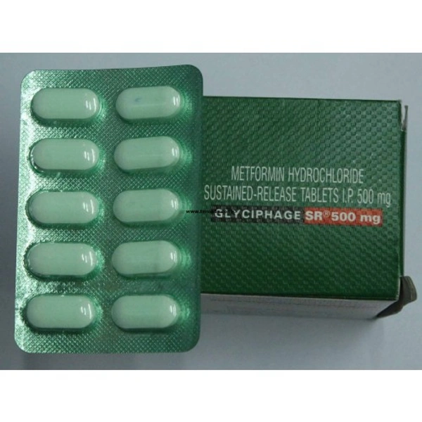 GLYCIPHAGE SR 500 MG - 10TAB