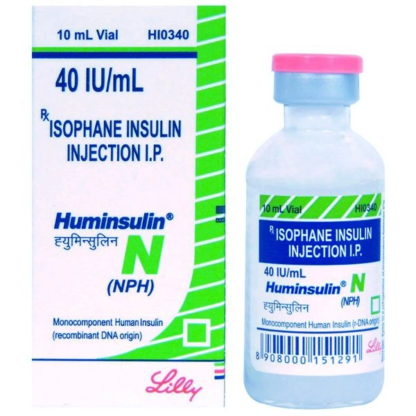 HUMINSULIN N 40IU INJ - 10ML