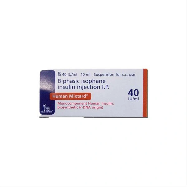 HUMAN MIXTARD INJ 40IU - 10ML