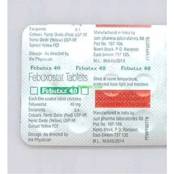FEBUTAZ 40MG - 15TAB