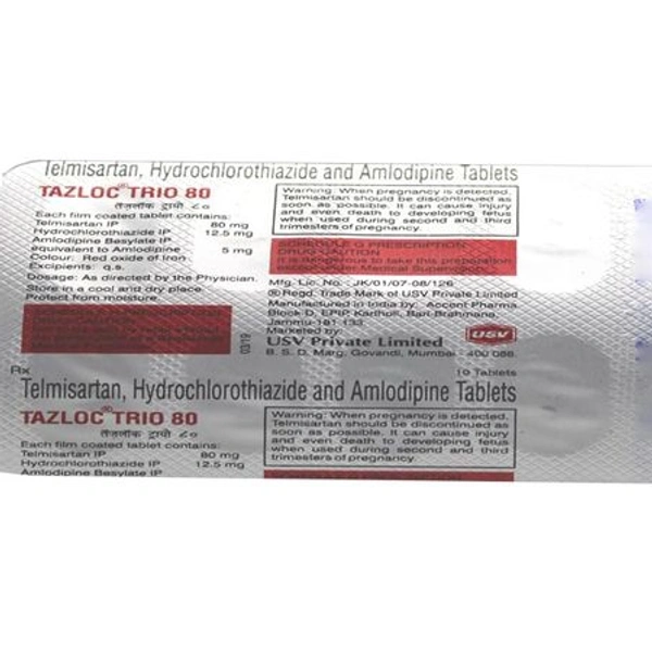 TAZLOC TRIO 80MG - 10TAB