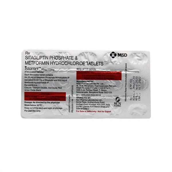 ISTAMET 50/500MG - 15TAB