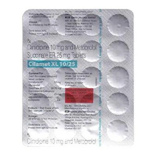 CILAMET XL 10/25MG - 20TAB