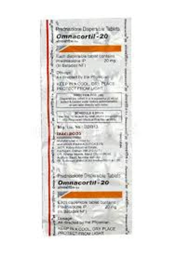 OMNACORTIL 20MG - 10TAB