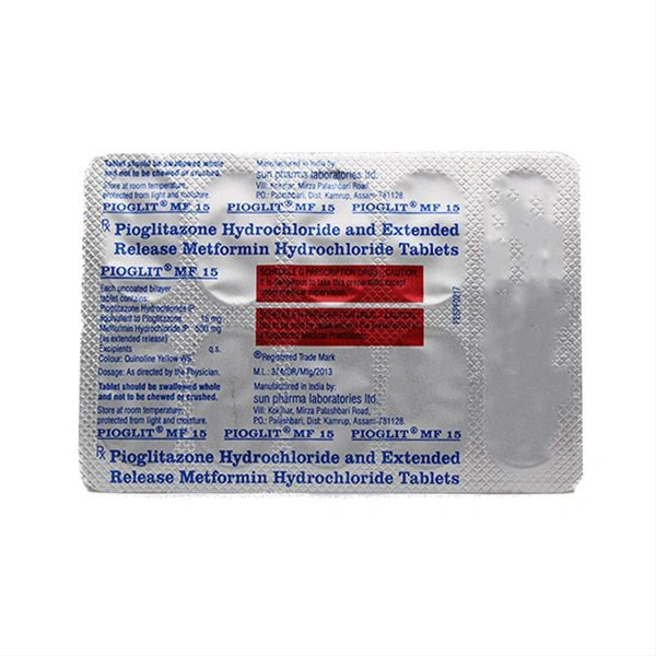 PIOGLIT MF 15MG - 10TAB