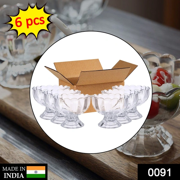 0091_Serving Dessert Bowl Ice Cream Salad Fruit Bowl - 6pcs Serving Dessert Bowl Ice Cream Salad Fruit Bowl - 6pcs
