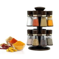 0103 Revolving Plastic Spice Rack  (16 Pcs)