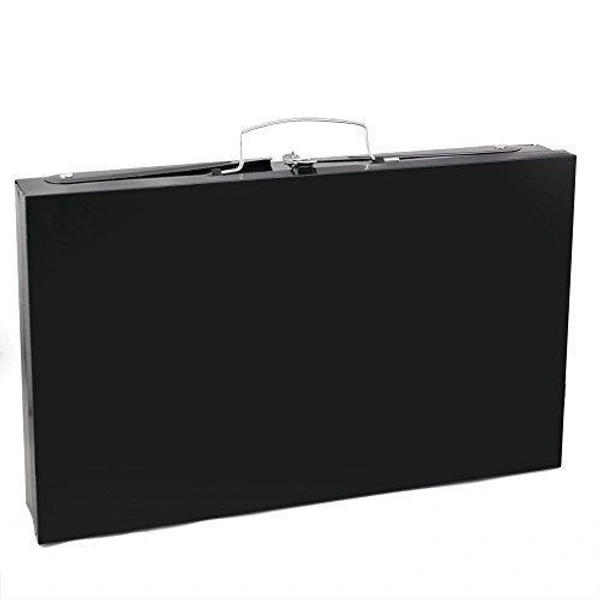 0125 Stainless Steel Briefcase Style Barbecue Grill Toaster (Medium, Black)