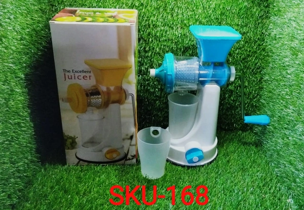 0168 Manual Fruit Vegetable Juicer with Juice Cup and Waste Collector
