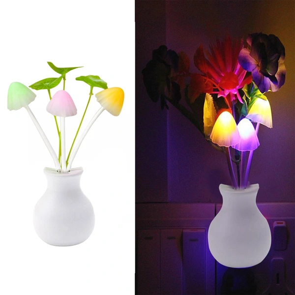 0217 LED Dream Night Light, Auto ON/Off Sensor Mushroom Lamp (Multicolor)