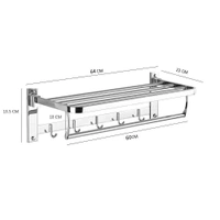 0314 Bathroom Accessories Stainless Steel Folding Towel Rack