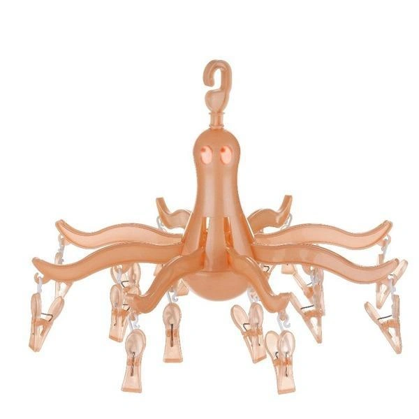 0336 Small Octopus Folding Hanging Dryer Round Folding with 16 Pegs  (Multicolor)