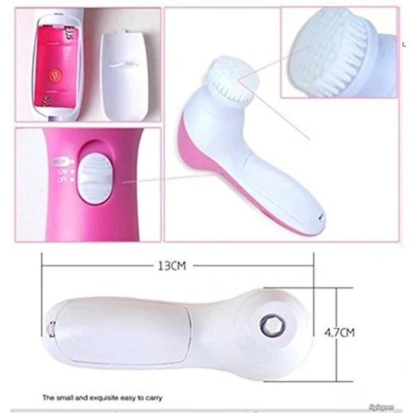 0340 -5-in-1 Smoothing Body & Facial Massager (Pink)