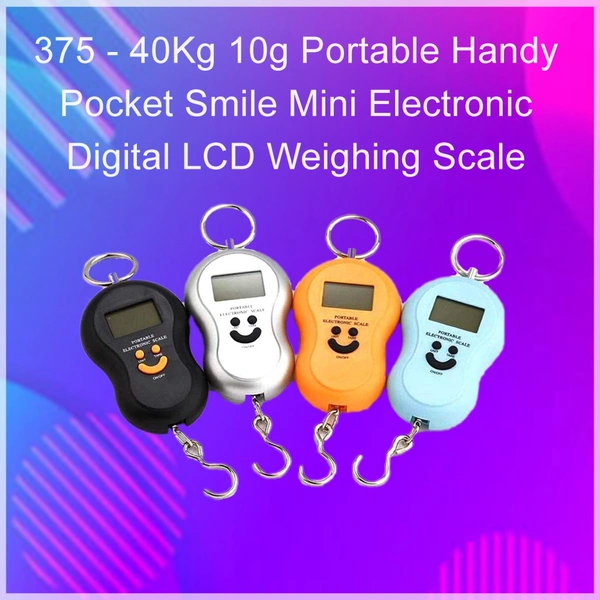 0375 -40Kg 10g Portable Handy Pocket Smile Mini Electronic Digital LCD Weighing Scale